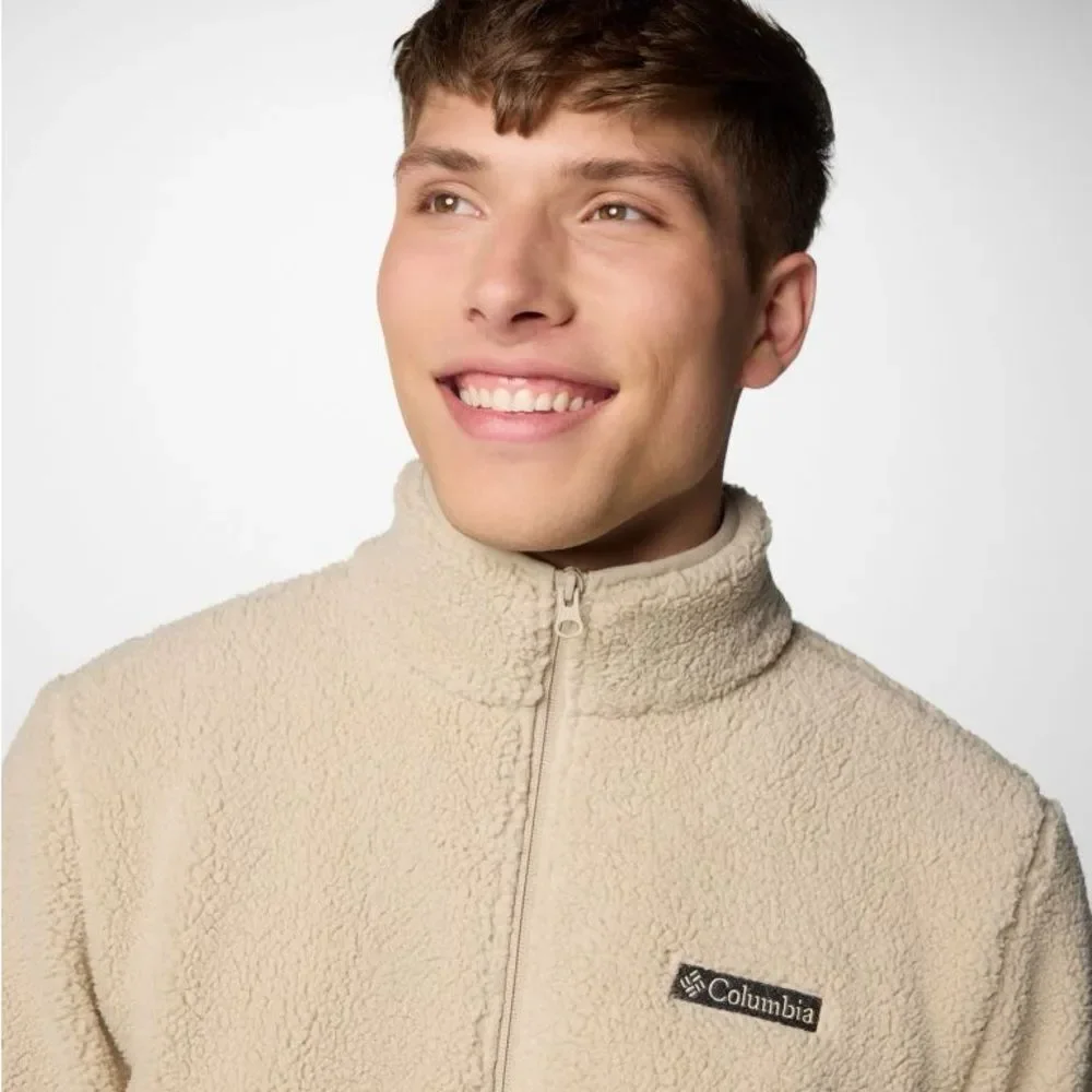 Columbia Men's Rugged Ridge II Full Zip Sherpa Fleece - XL, Ancient Fossil, NEW‎